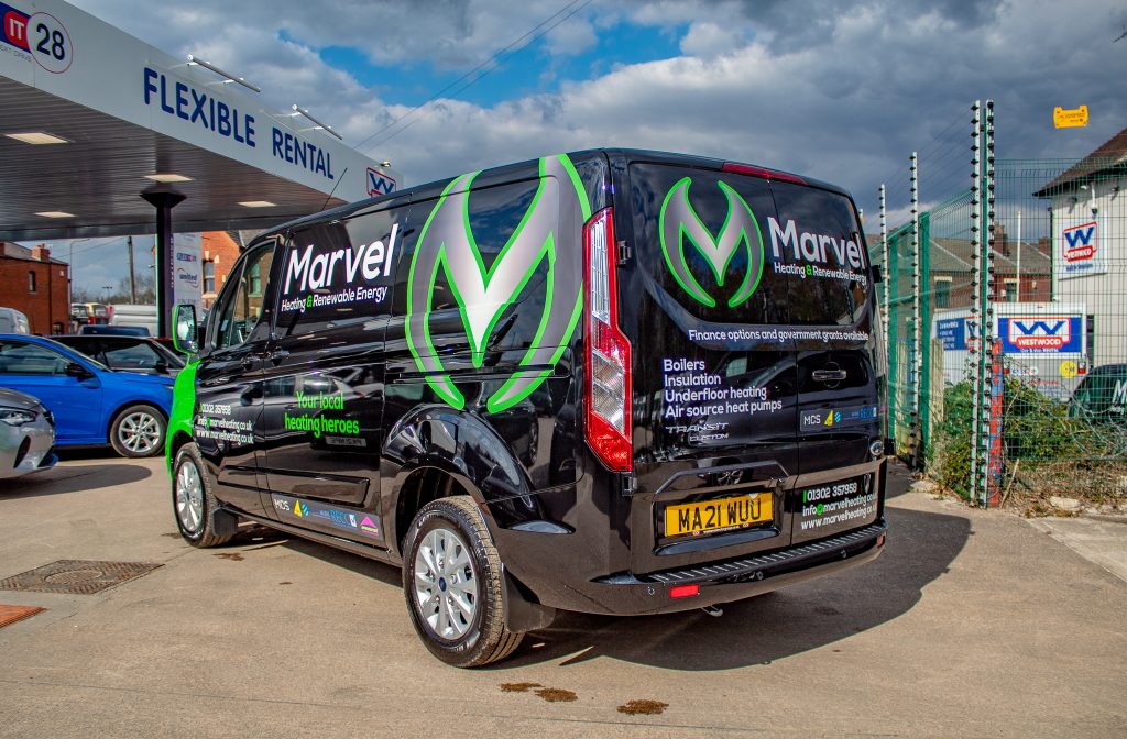 Marvel Heating Custom Signwriting