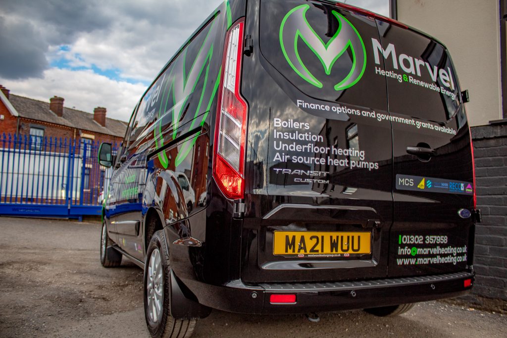 Marvel Heating Signwriting