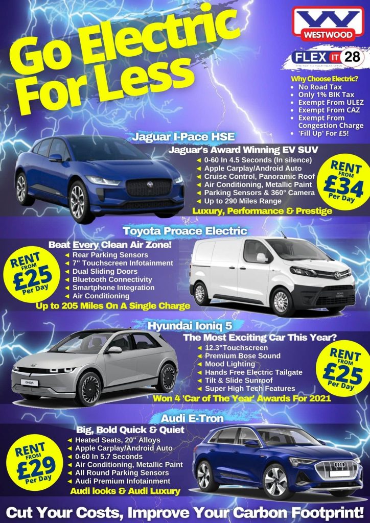 Electric Car Hire, Electric Van Hire