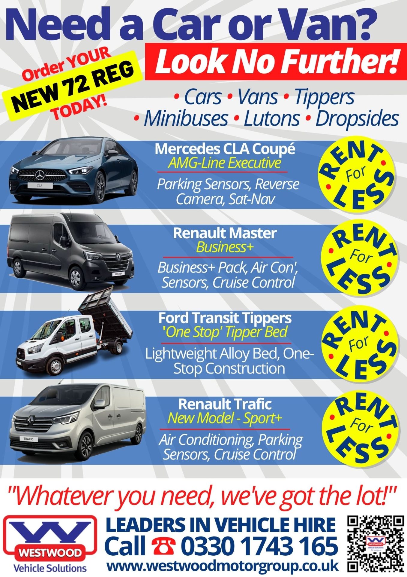 Westwood Motor Group Vehicle Hire, Sales, Contract Hire, Lease & More!
