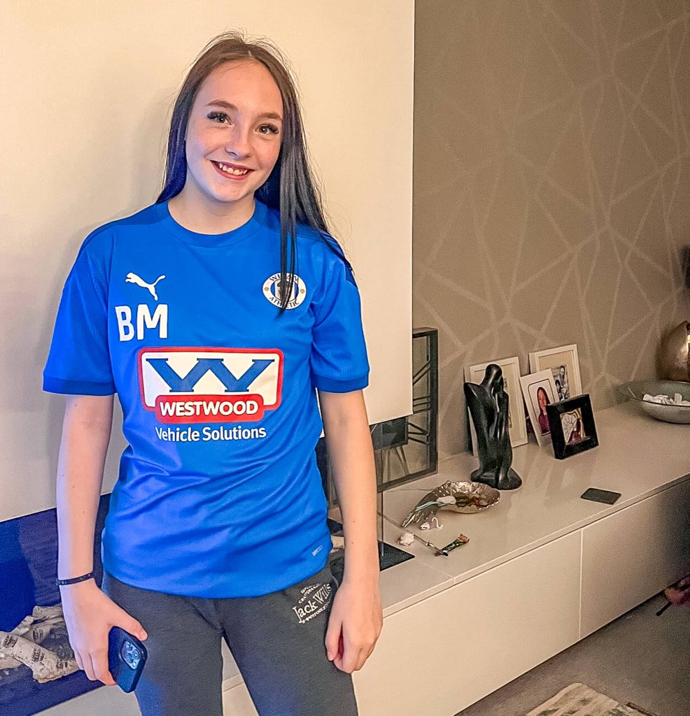 Wigan athletic training kit sponsor beth melling