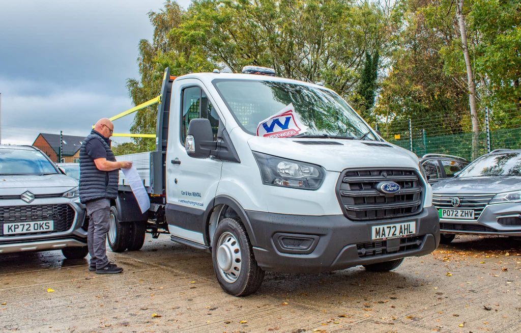 Westwood motor group livery tipper pinnacle signs