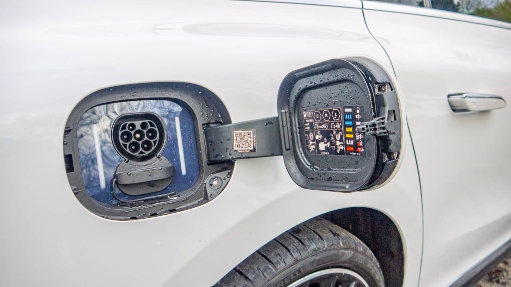 Mercedes EQE electric car charging