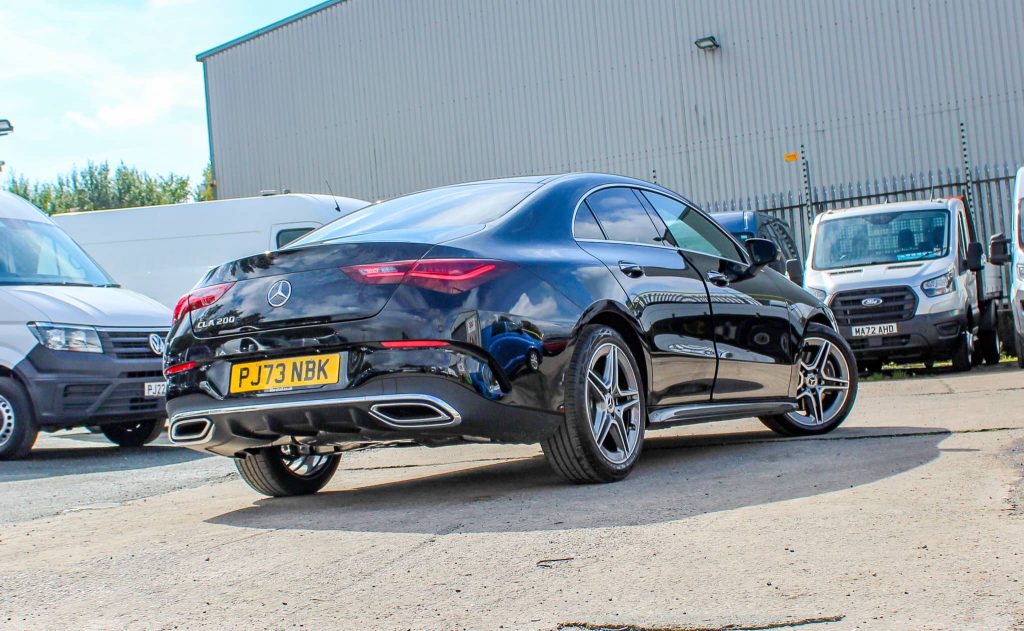 Black mercedes CLA coupe 2023