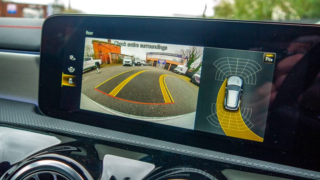 Mercedes CLA parking sensors and camera