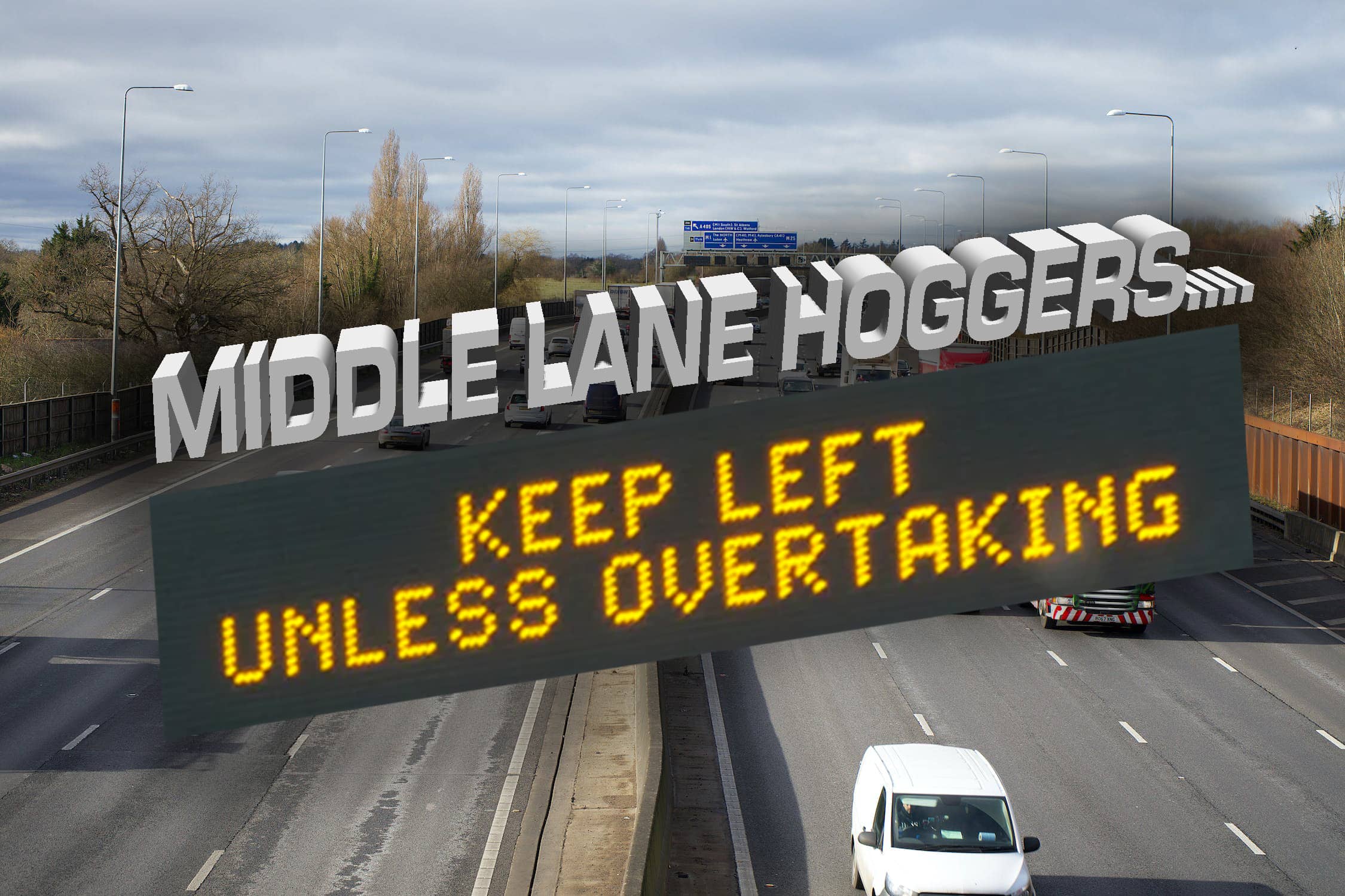 middle lane hogging, middle lane hogger