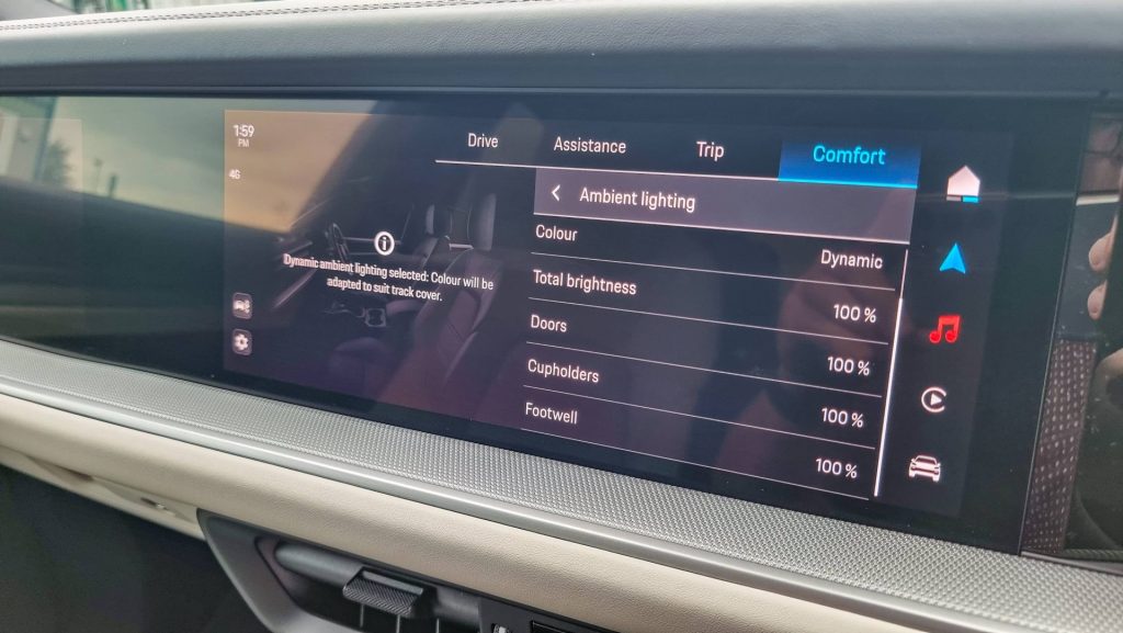 Porsche Cayenne ambient lighting