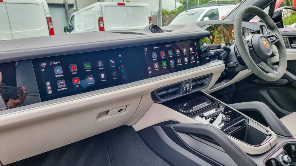 Porsche Cayenne e Hybrid passenger touchscreen