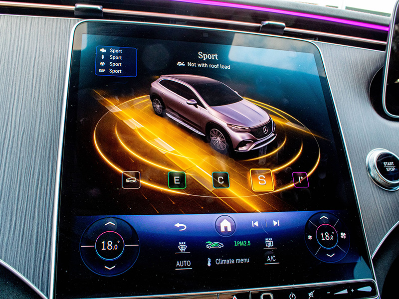 Drive modes Mercedes EQE SUV_