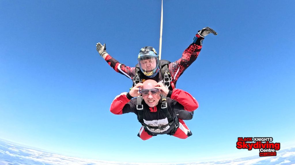 Westwood Skydive Chris Ellison Marketing Manager Freefall Glasses