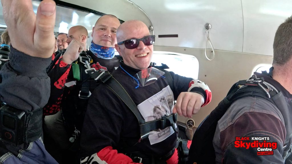 Westwood Skydive Chris Ellison Marketing Manager On The Plane
