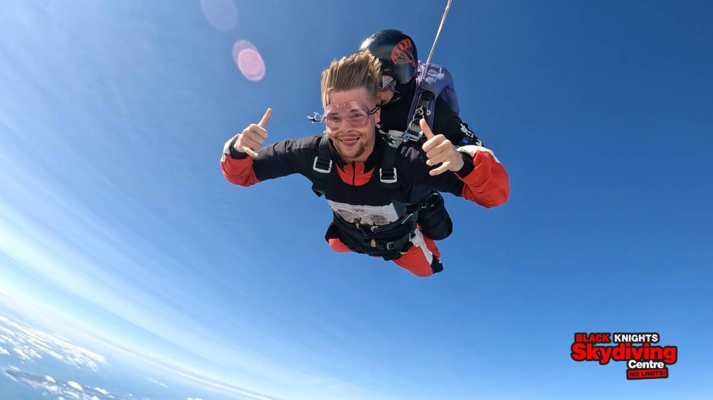 Westwood Skydive Jack Cowan Rental Executive Thumbs Up