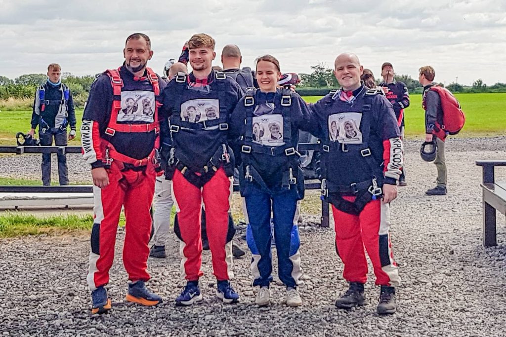 Westwood Skydive Kieron Jack Laura Chris
