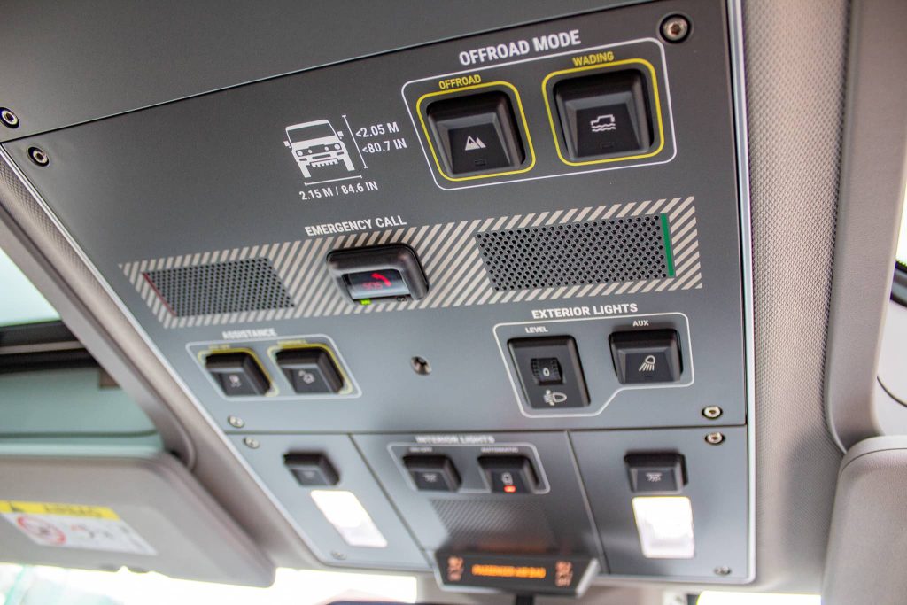 Ineos Grenadier Quartermaster overhead switches