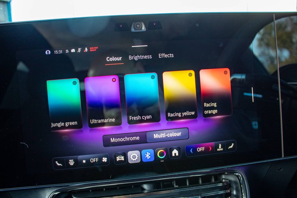Mercedes CLA Electric Ambient Lighting Themes
